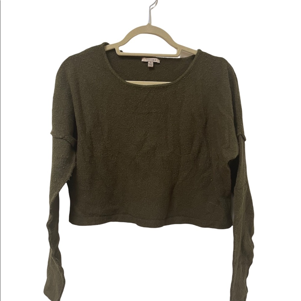 Urban Outfitters Olive Cropped Sweater S
